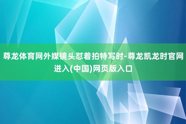 尊龙体育网外媒镜头怼着拍特写时-尊龙凯龙时官网进入(中国)网页版入口
