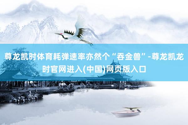 尊龙凯时体育耗弹速率亦然个“吞金兽”-尊龙凯龙时官网进入(中国)网页版入口