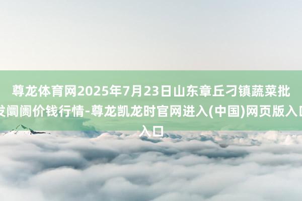 尊龙体育网2025年7月23日山东章丘刁镇蔬菜批发阛阓价钱行情-尊龙凯龙时官网进入(中国)网页版入口