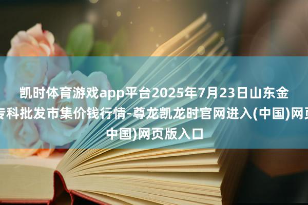 凯时体育游戏app平台2025年7月23日山东金乡大蒜专科批发市集价钱行情-尊龙凯龙时官网进入(中国)网页版入口