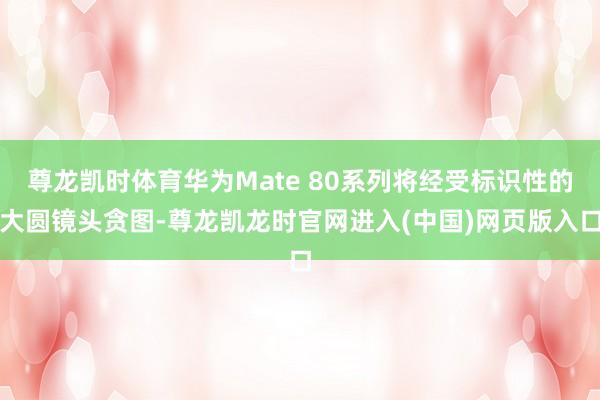尊龙凯时体育华为Mate 80系列将经受标识性的大圆镜头贪图-尊龙凯龙时官网进入(中国)网页版入口